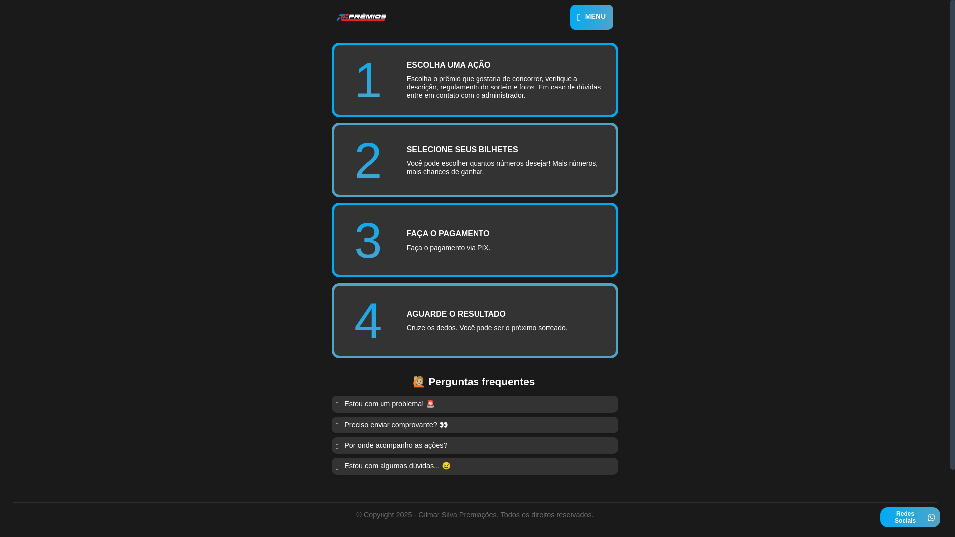 website screenshot of https://acoesfb.online/