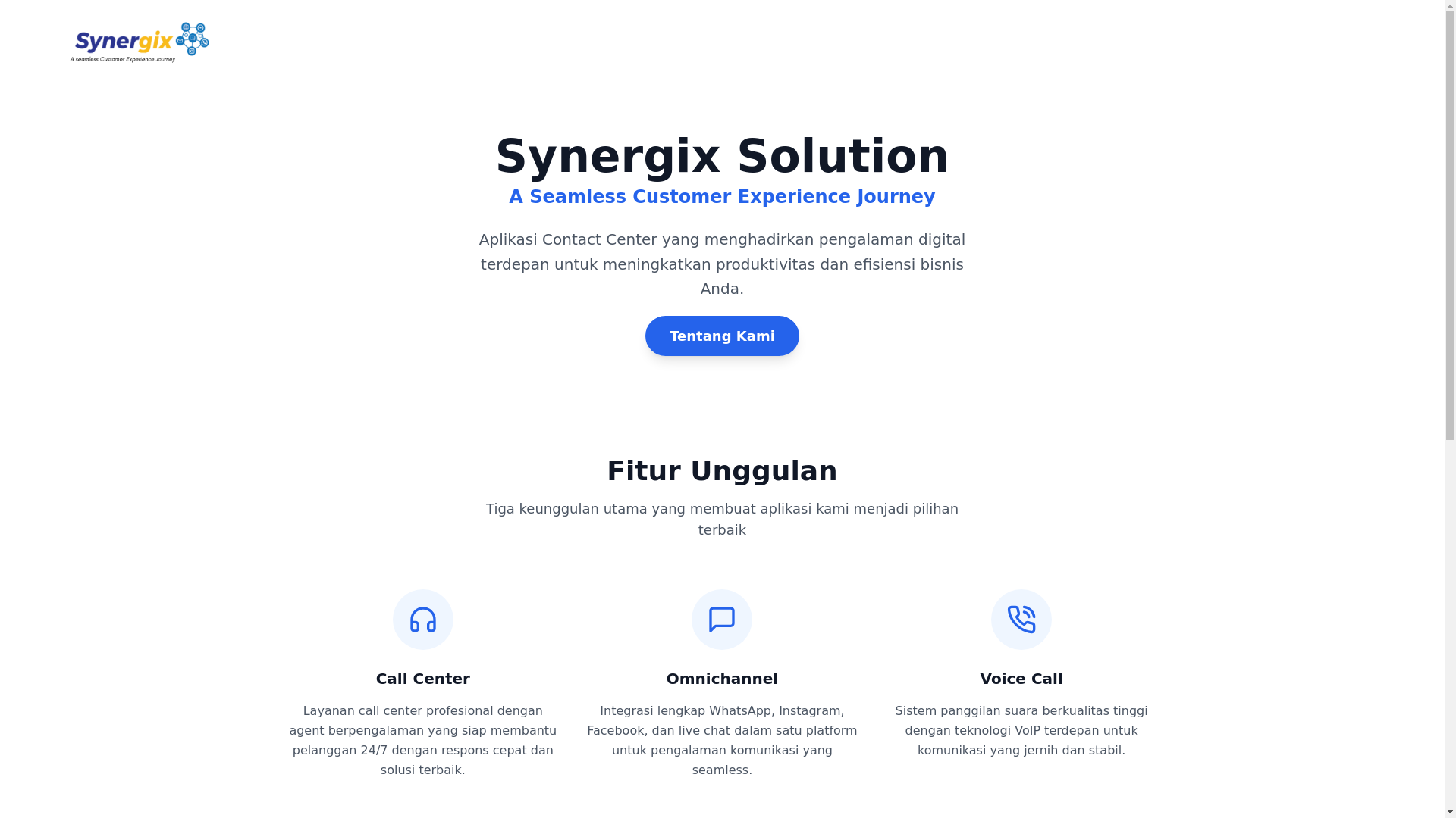 website screenshot of https://synergix-landing-demo.pages.dev/