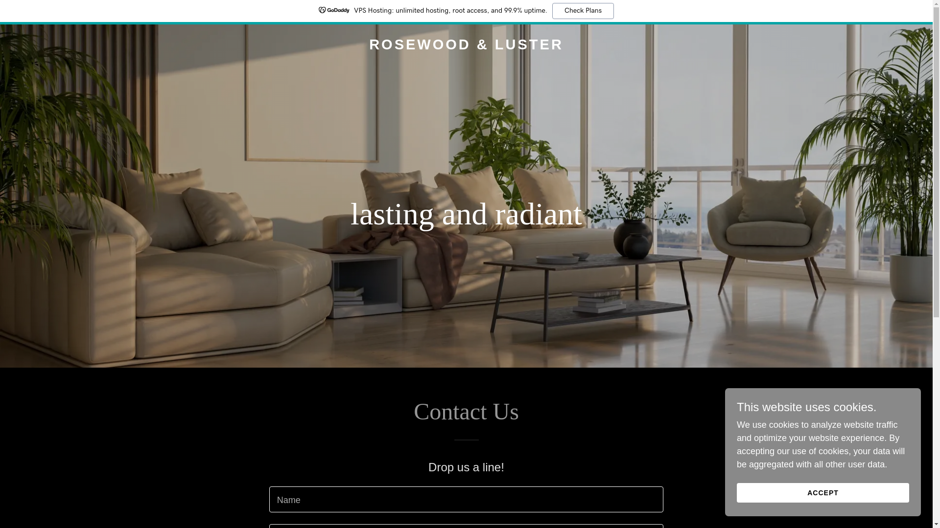 website screenshot of https://rosewoodandluster.com/