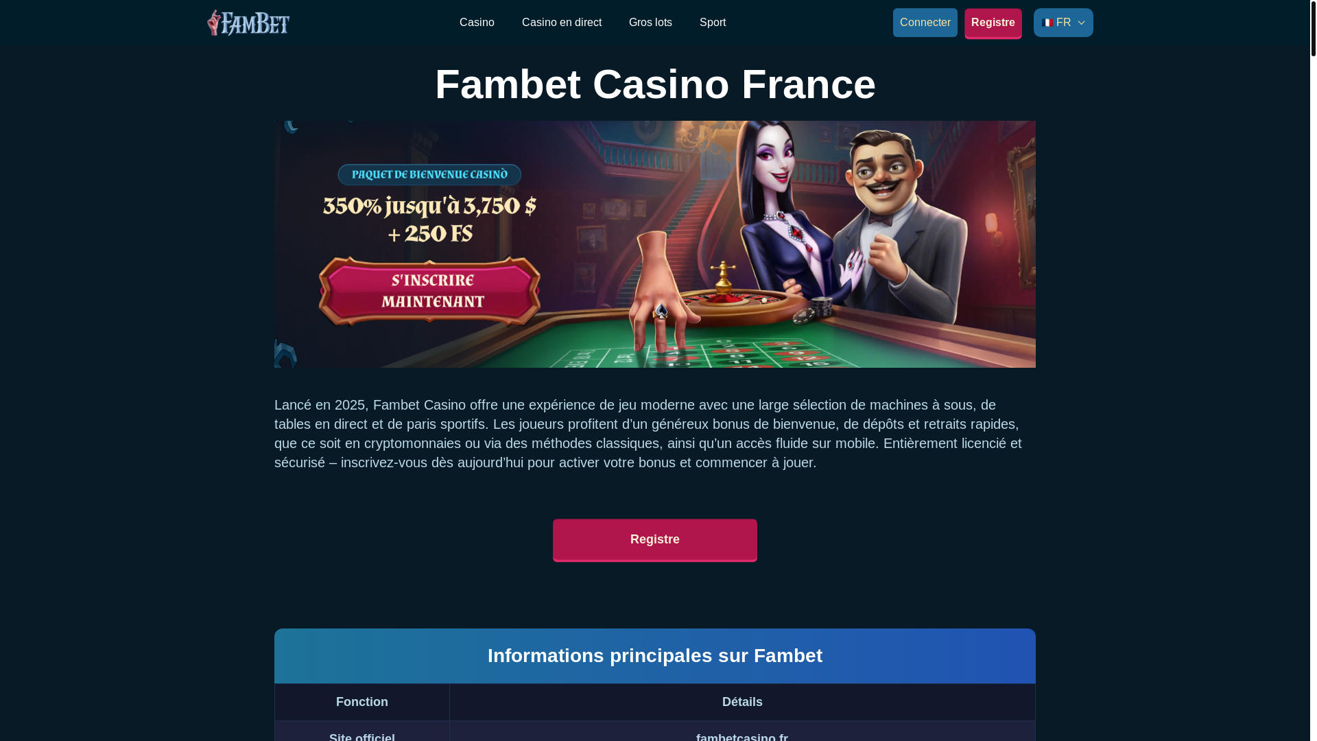 website screenshot of https://fambetcasino-fr-13557.pages.dev/