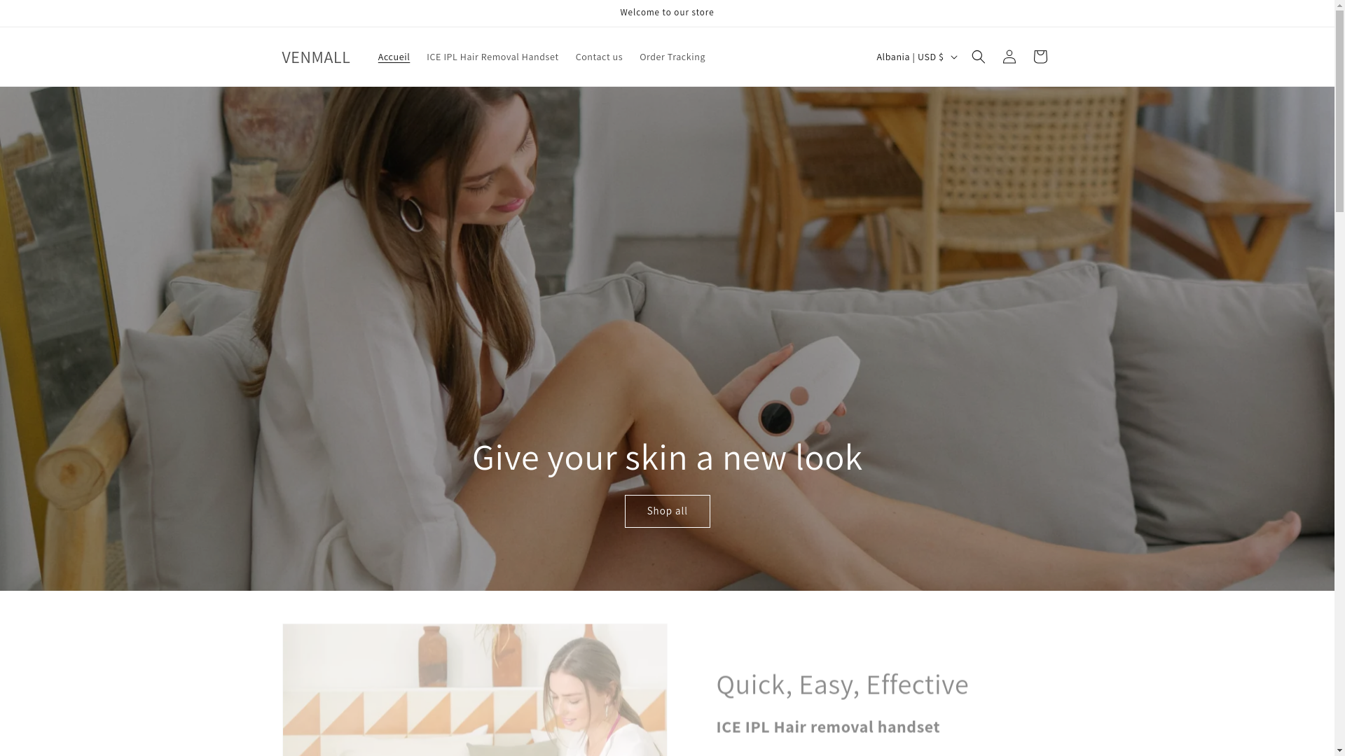website screenshot of https://venmall.shop/