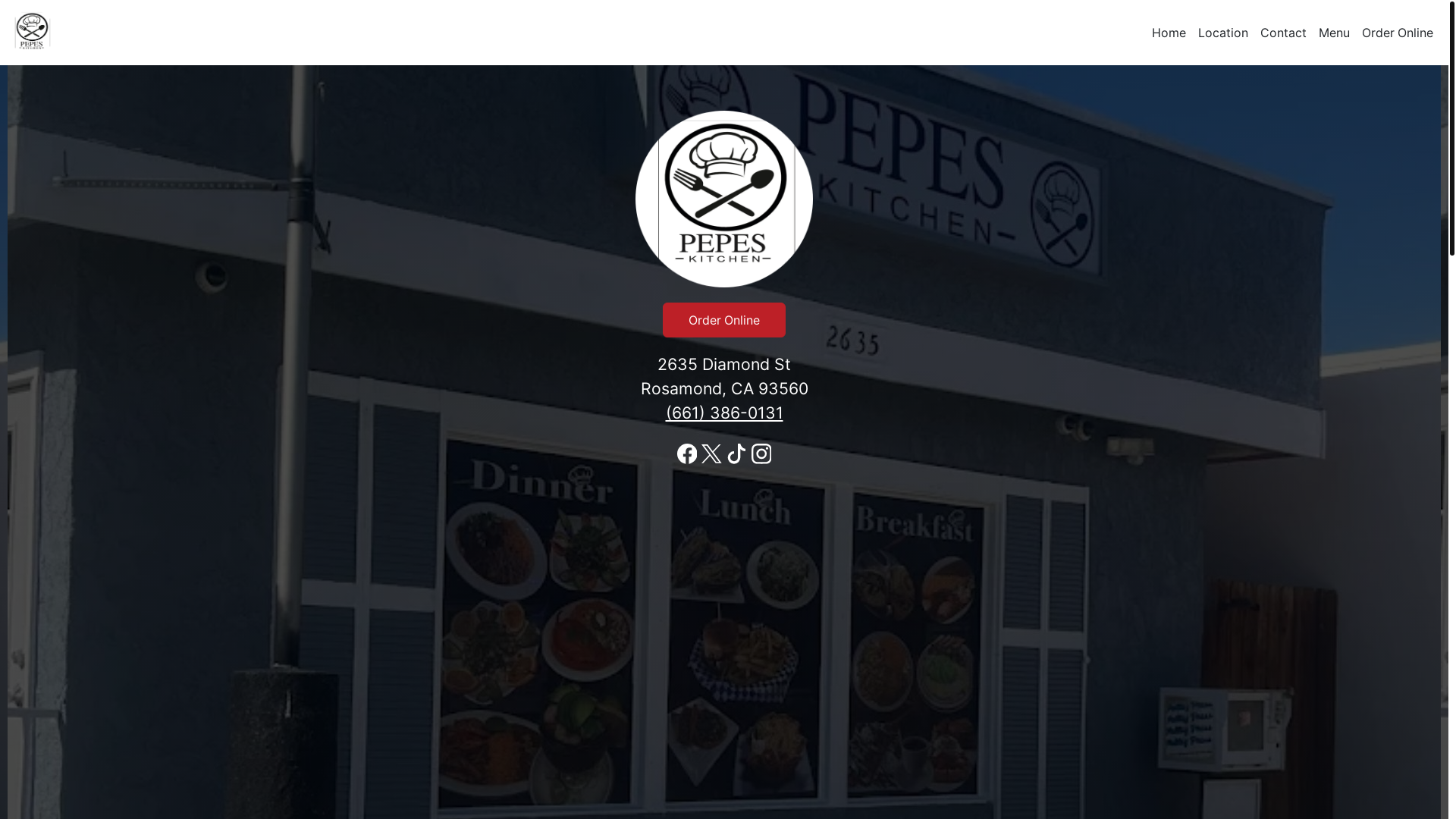 website screenshot of https://pepeskitchenca.com/