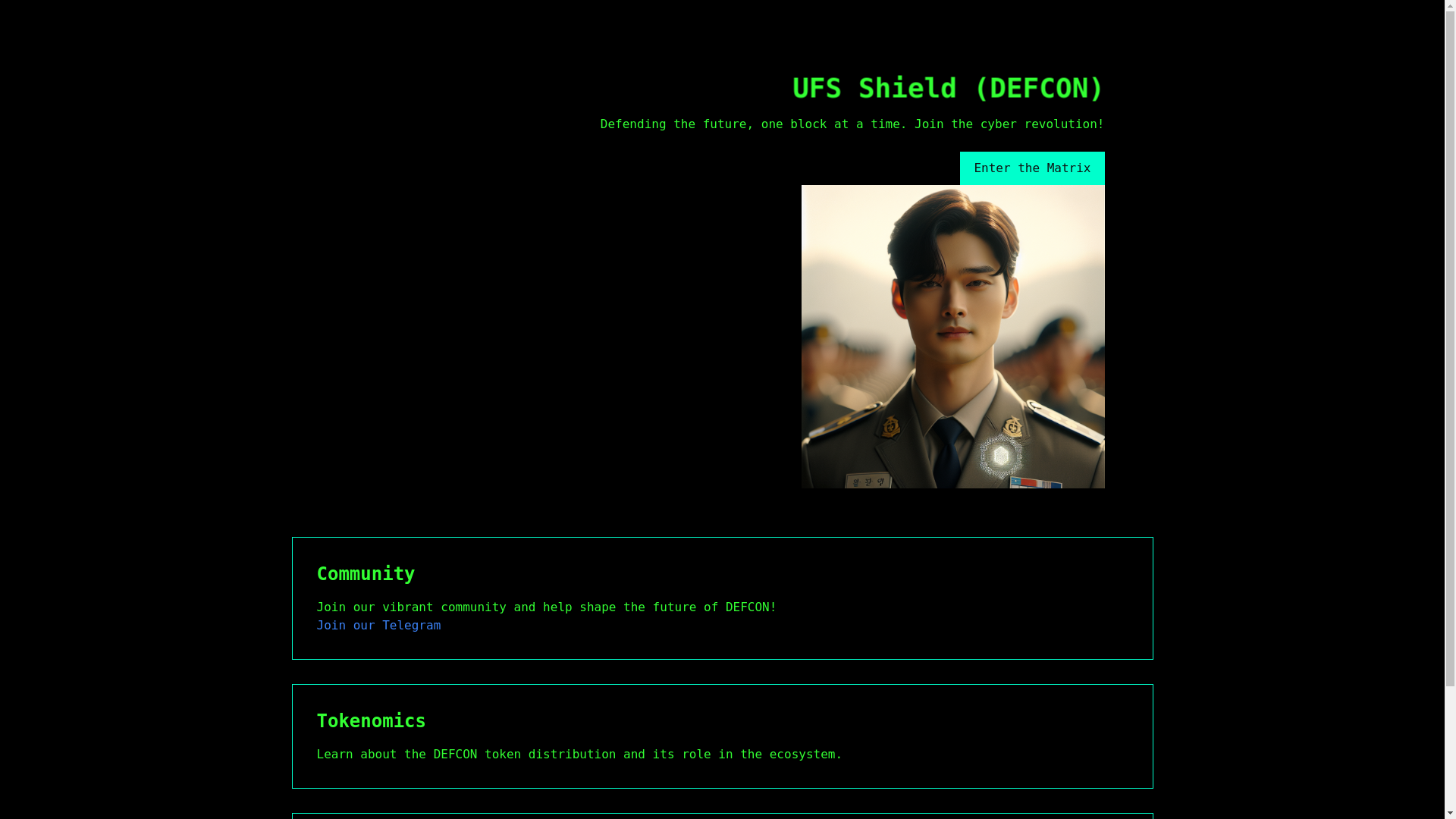 website screenshot of https://defcon-token-site.pages.dev/