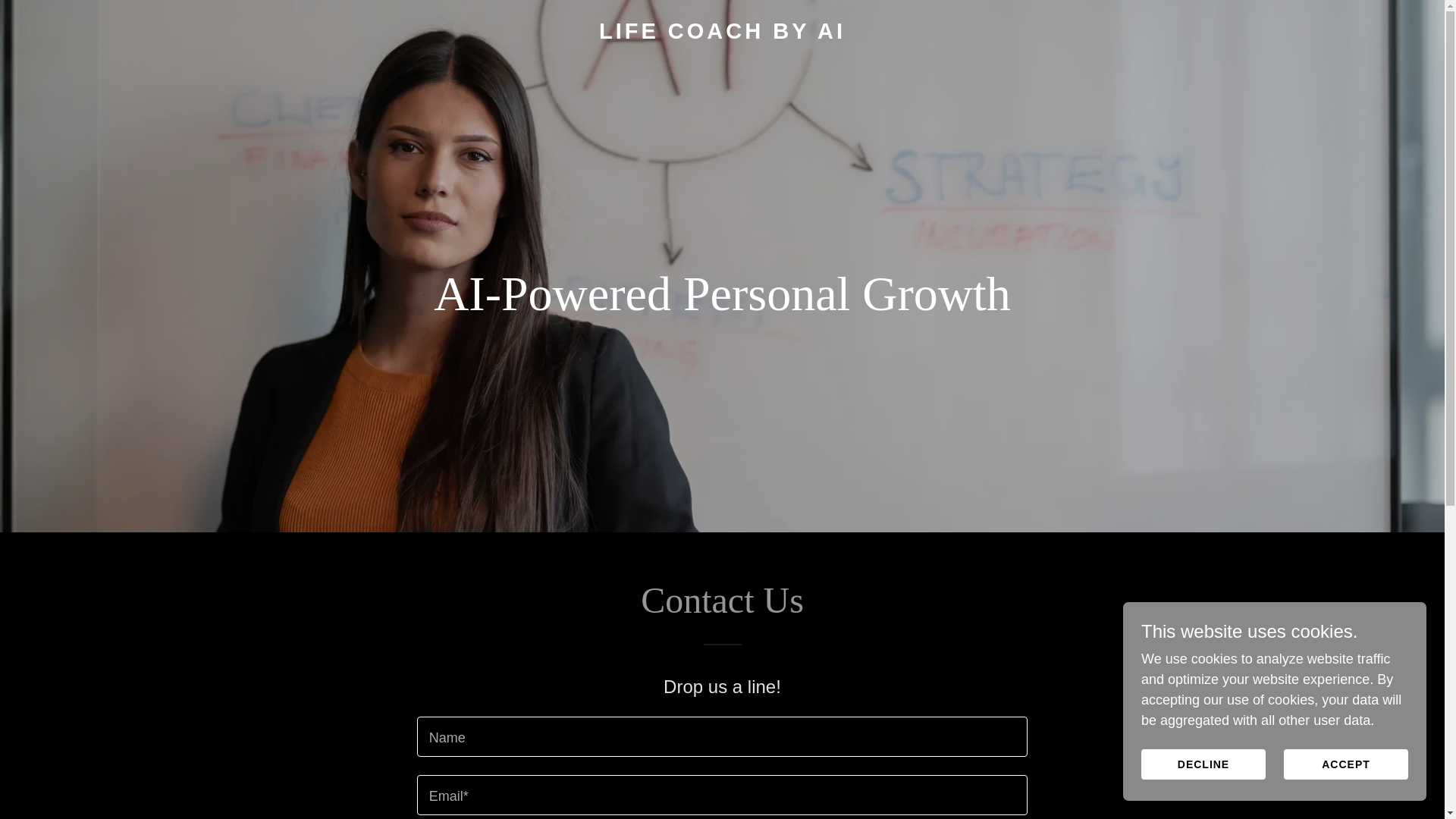 website screenshot of https://lifecoachbyai.com/