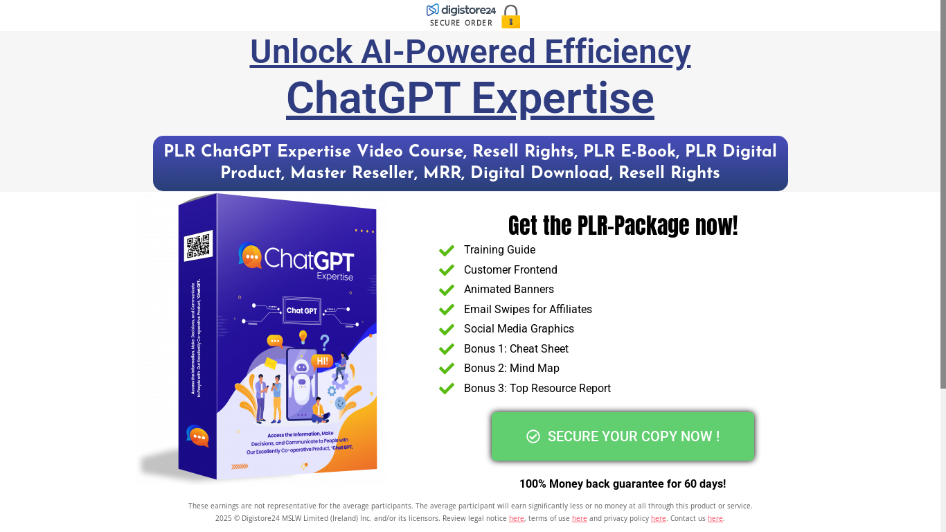 website screenshot of https://heikoboos.com/ChatGPT-Expertise-PLR