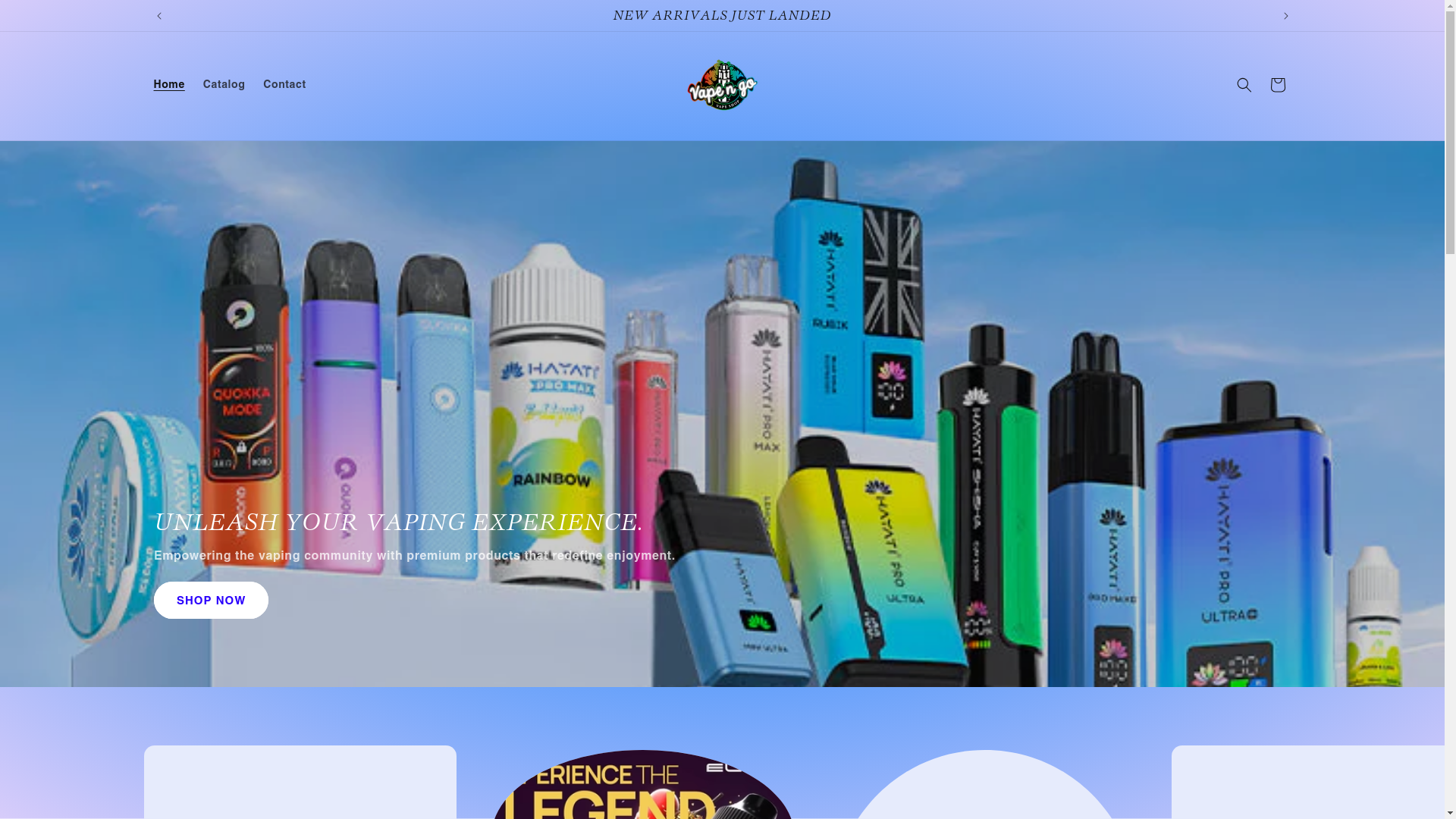 website screenshot of https://vapengo.shop/