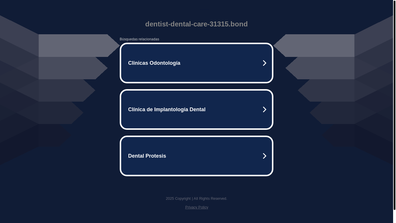 website screenshot of https://dentist-dental-care-31315.bond/