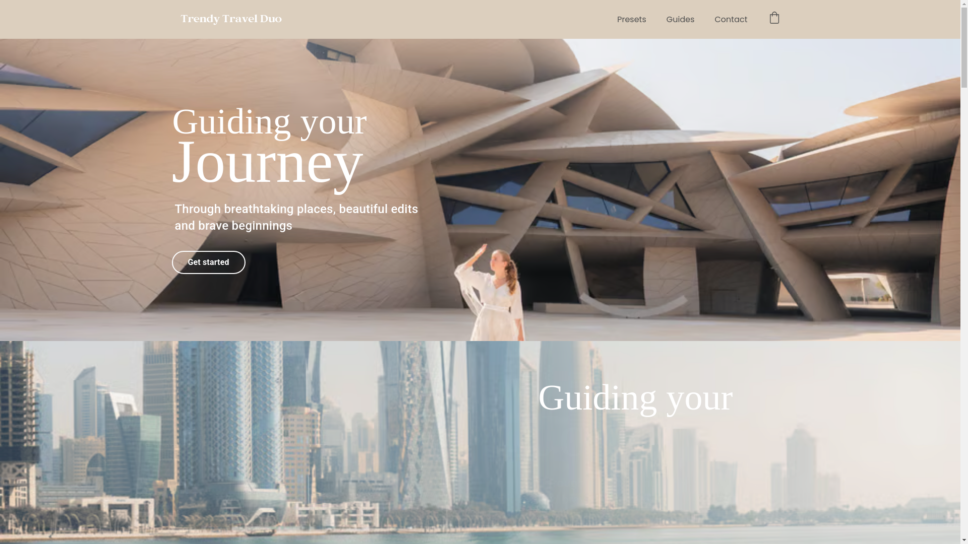 website screenshot of https://trendytravelduo.shop/