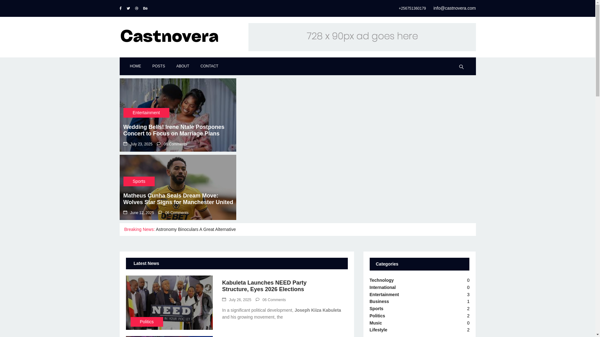 website screenshot of https://castnovera.com/