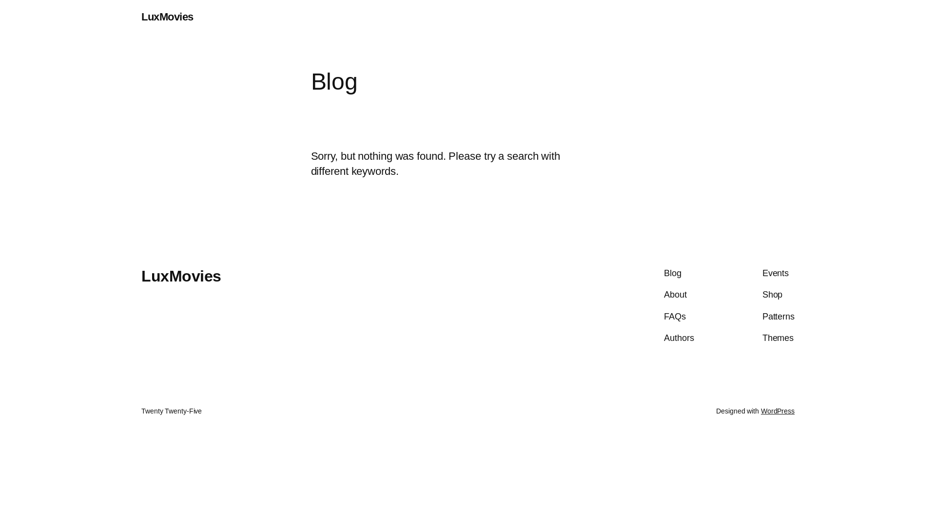 website screenshot of https://theluxmovies.buzz/