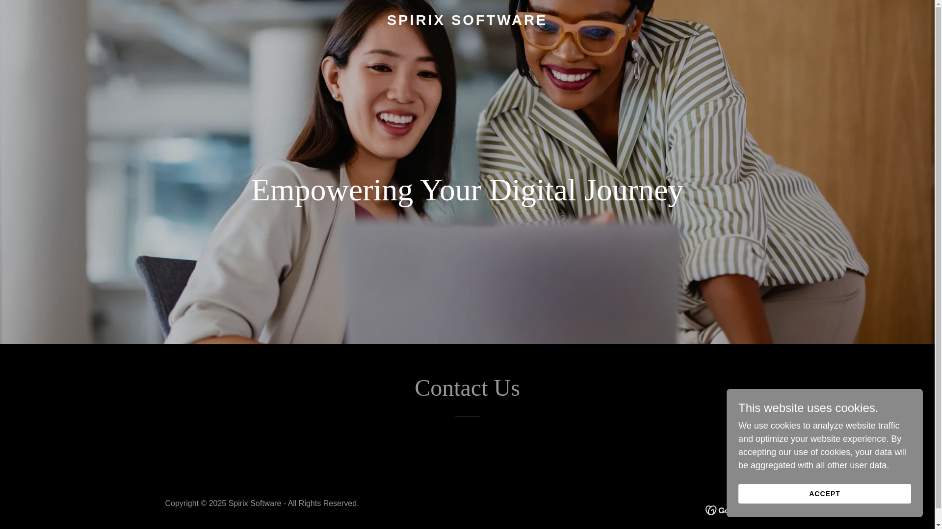 website screenshot of https://spirixsoftware.in/