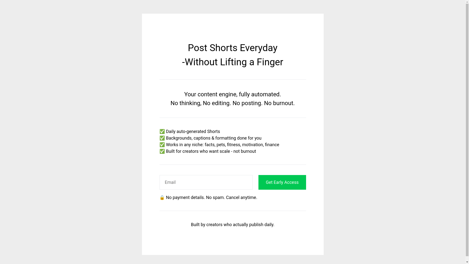 website screenshot of https://dailyuploads.ai/