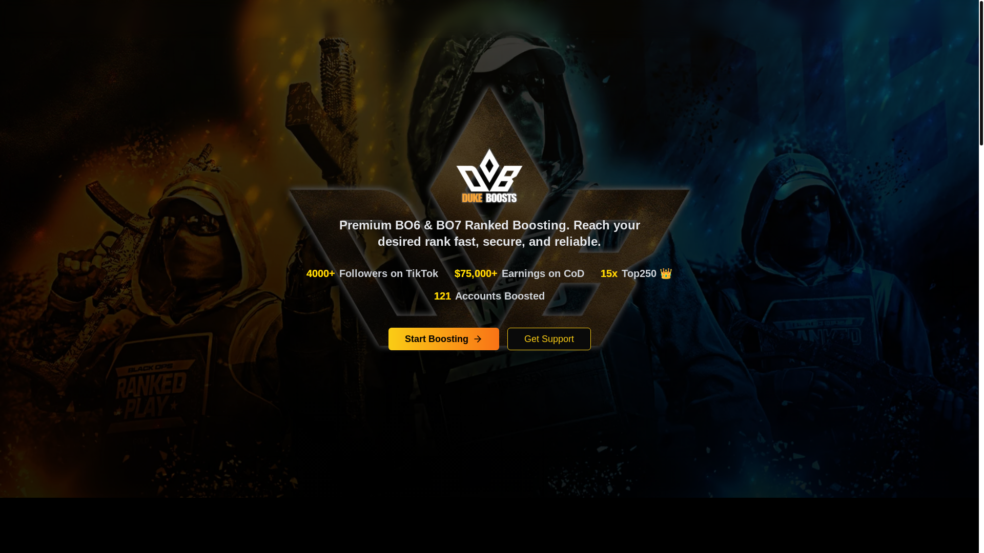 website screenshot of https://dukeboosts.com/