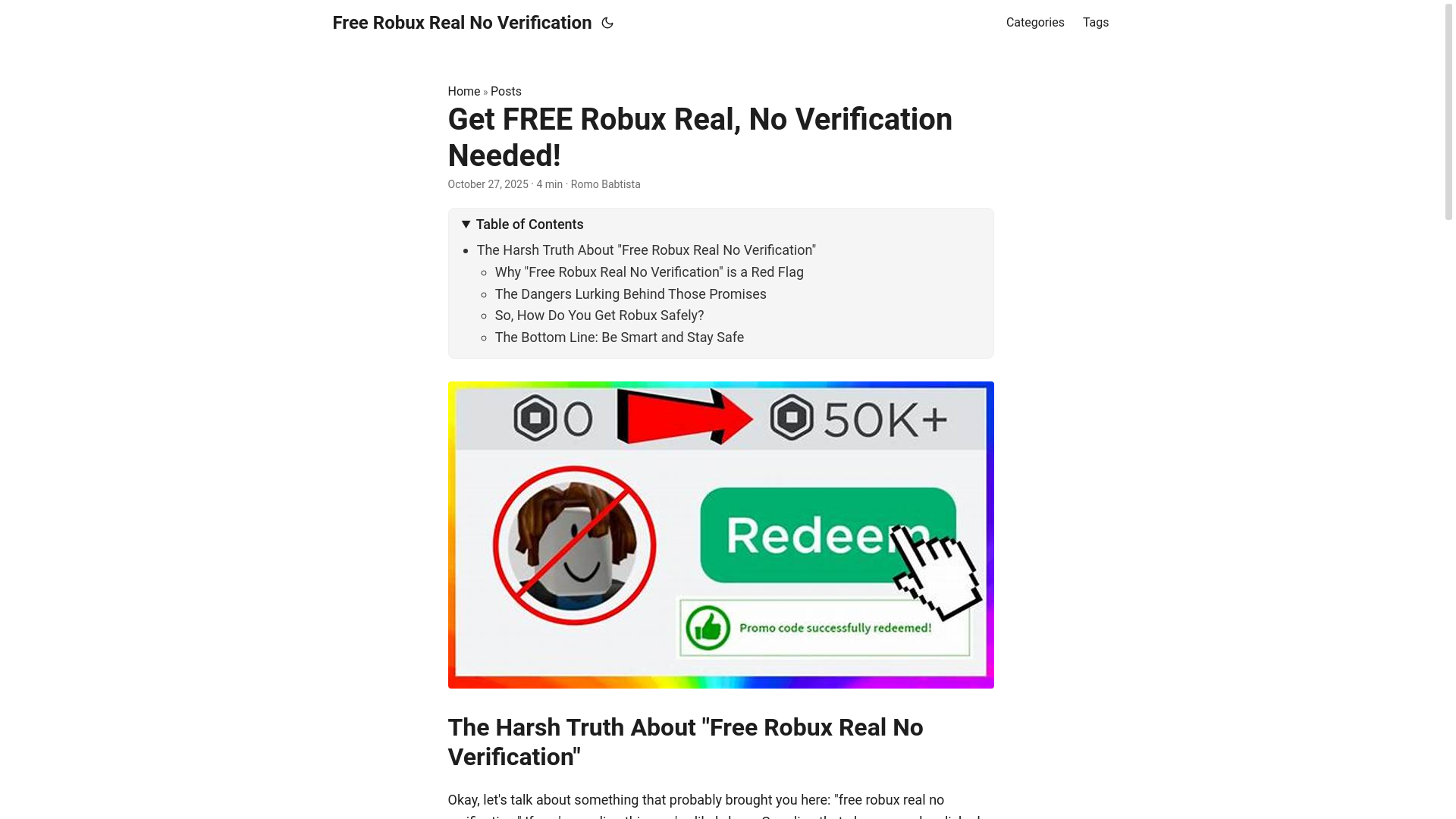 website screenshot of https://free-robux-real-no-verification.pages.dev/