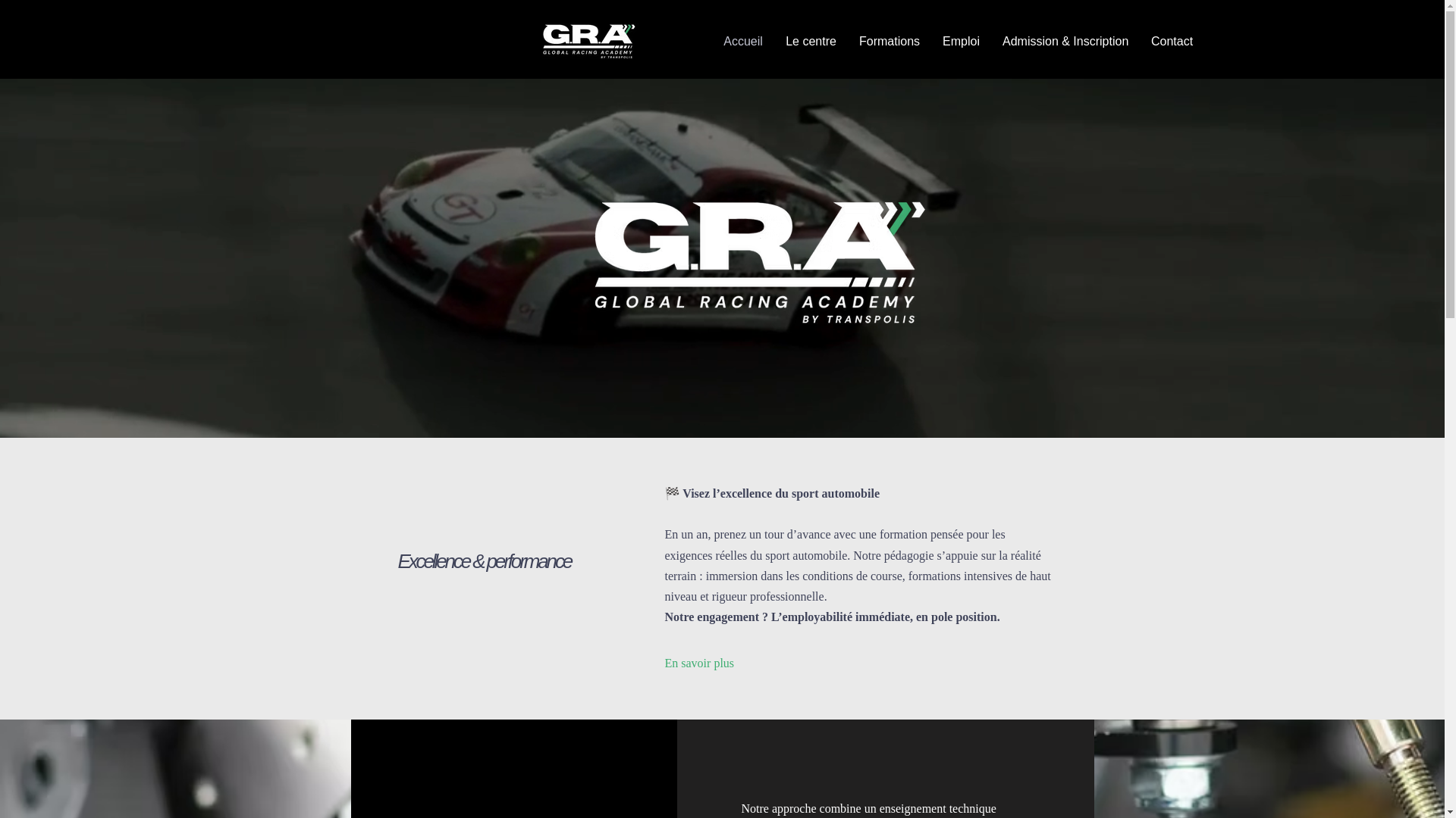 website screenshot of https://globalracingacademy.com/