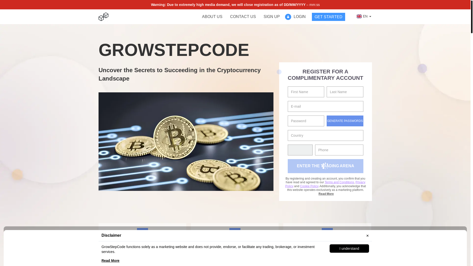 website screenshot of https://growstepcodesystem.com/