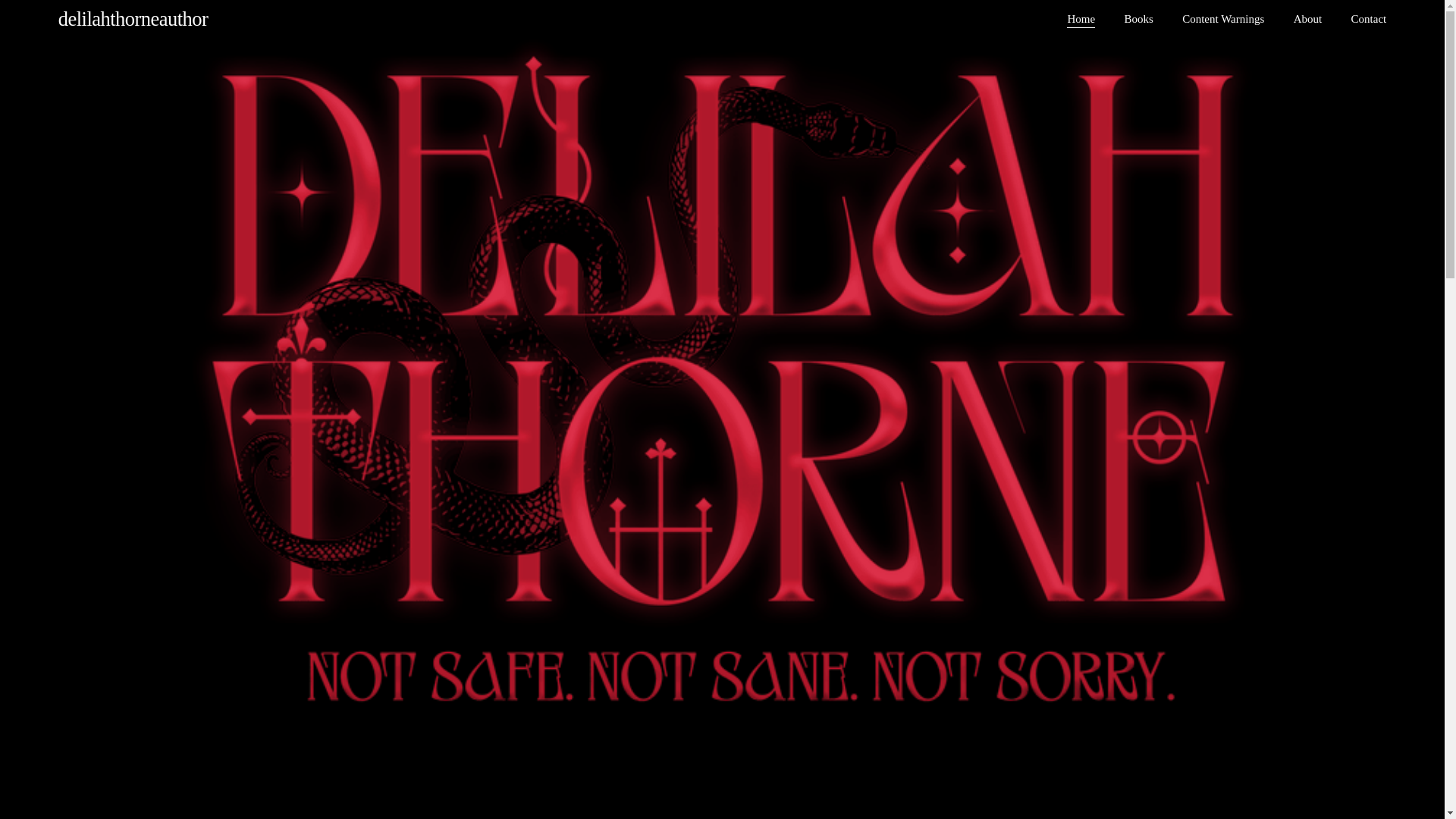 website screenshot of https://delilahthorneauthor.com/