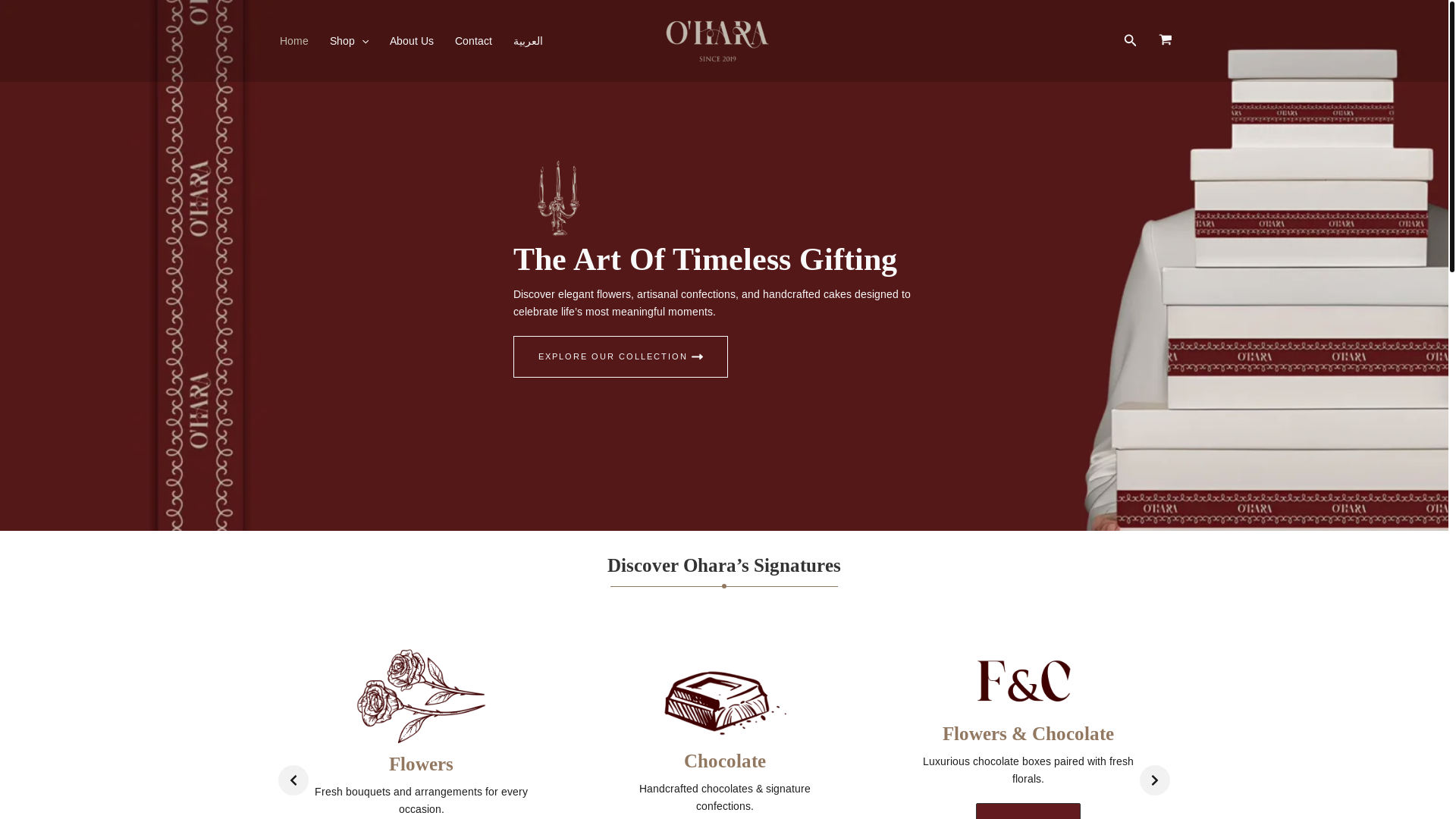 website screenshot of https://oharaq8.com/