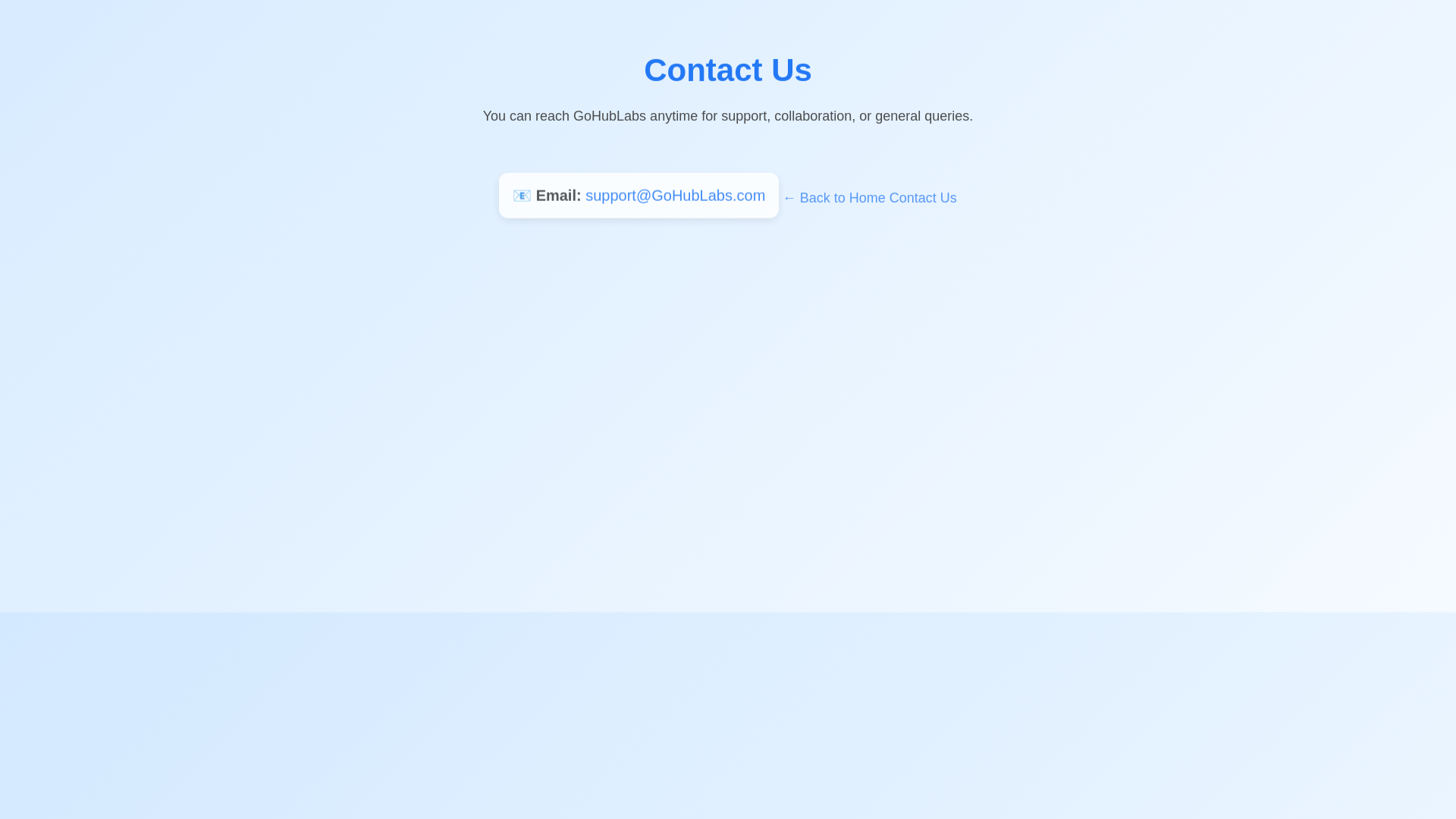 website screenshot of https://gohublabs.pages.dev/