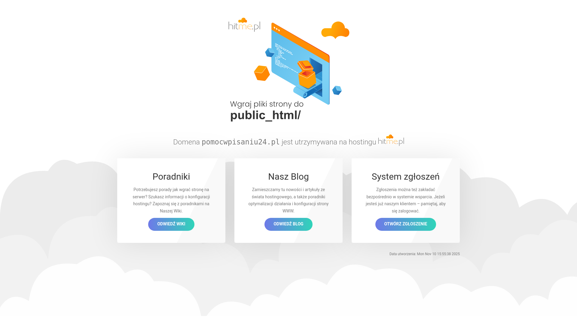 website screenshot of https://pomocwpisaniu24.pl/