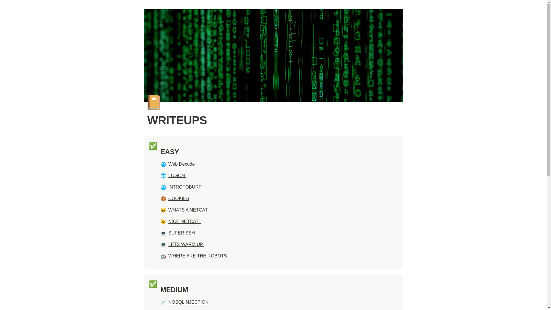 website screenshot of https://infosec-writeups.pages.dev/