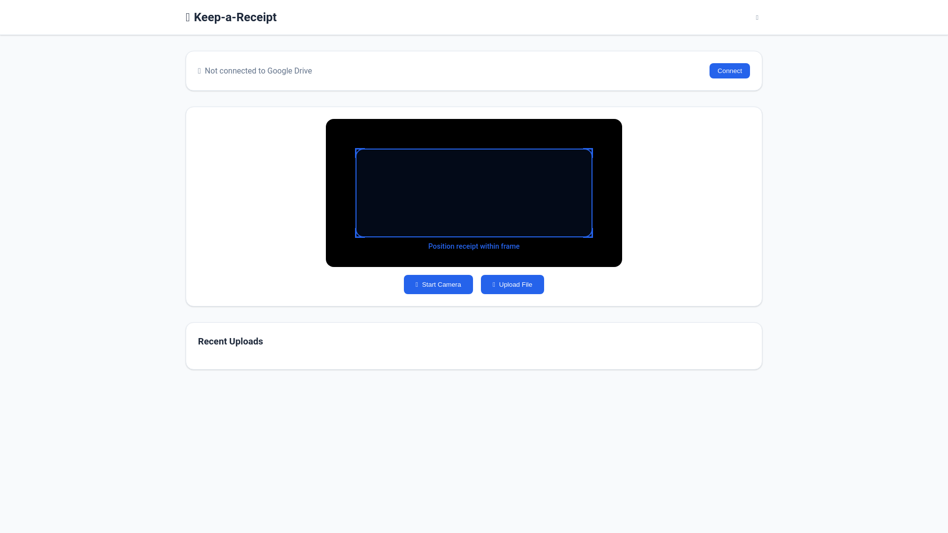 website screenshot of https://keepareceipt.app/