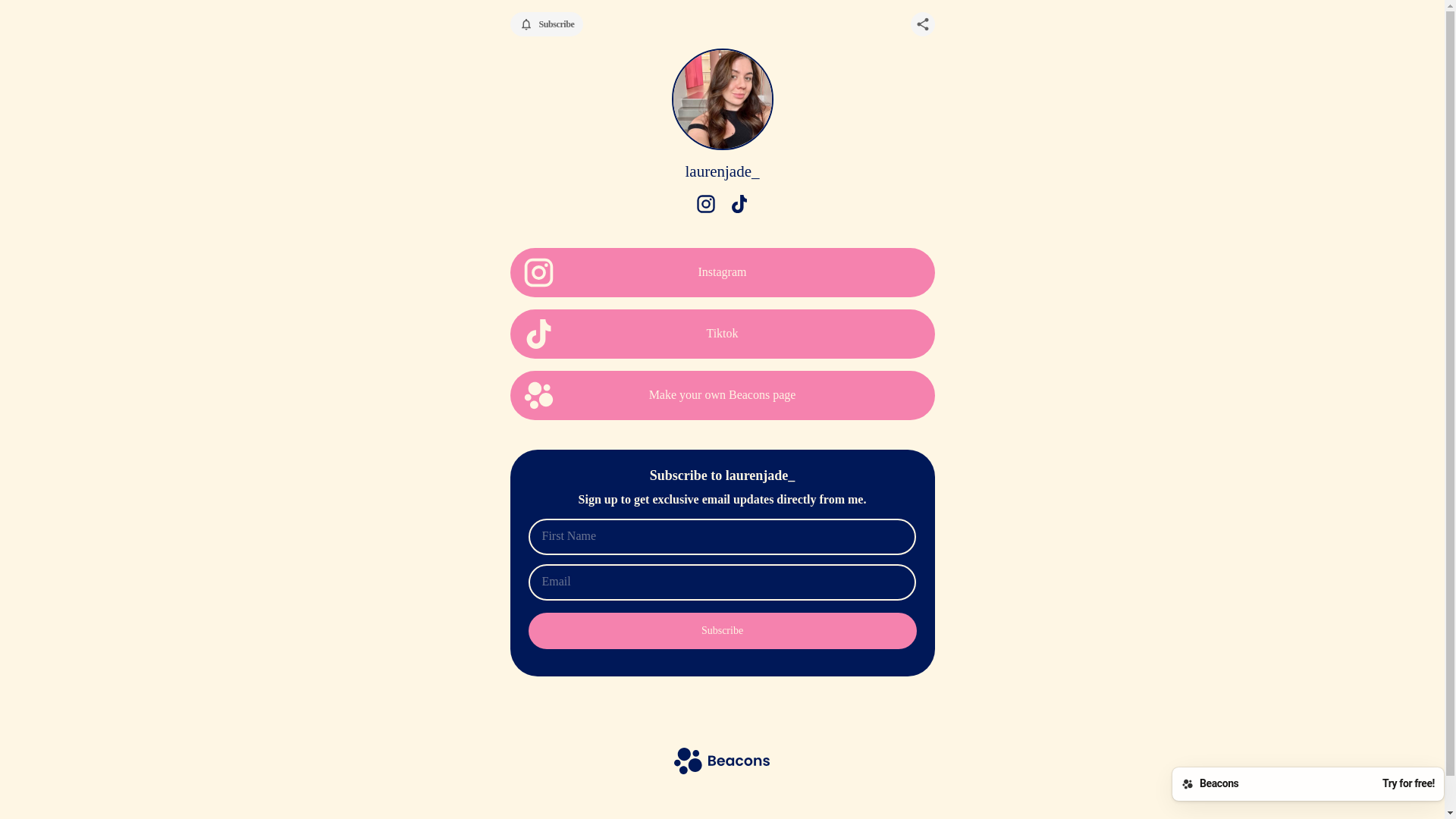 website screenshot of https://laurenjade.store/