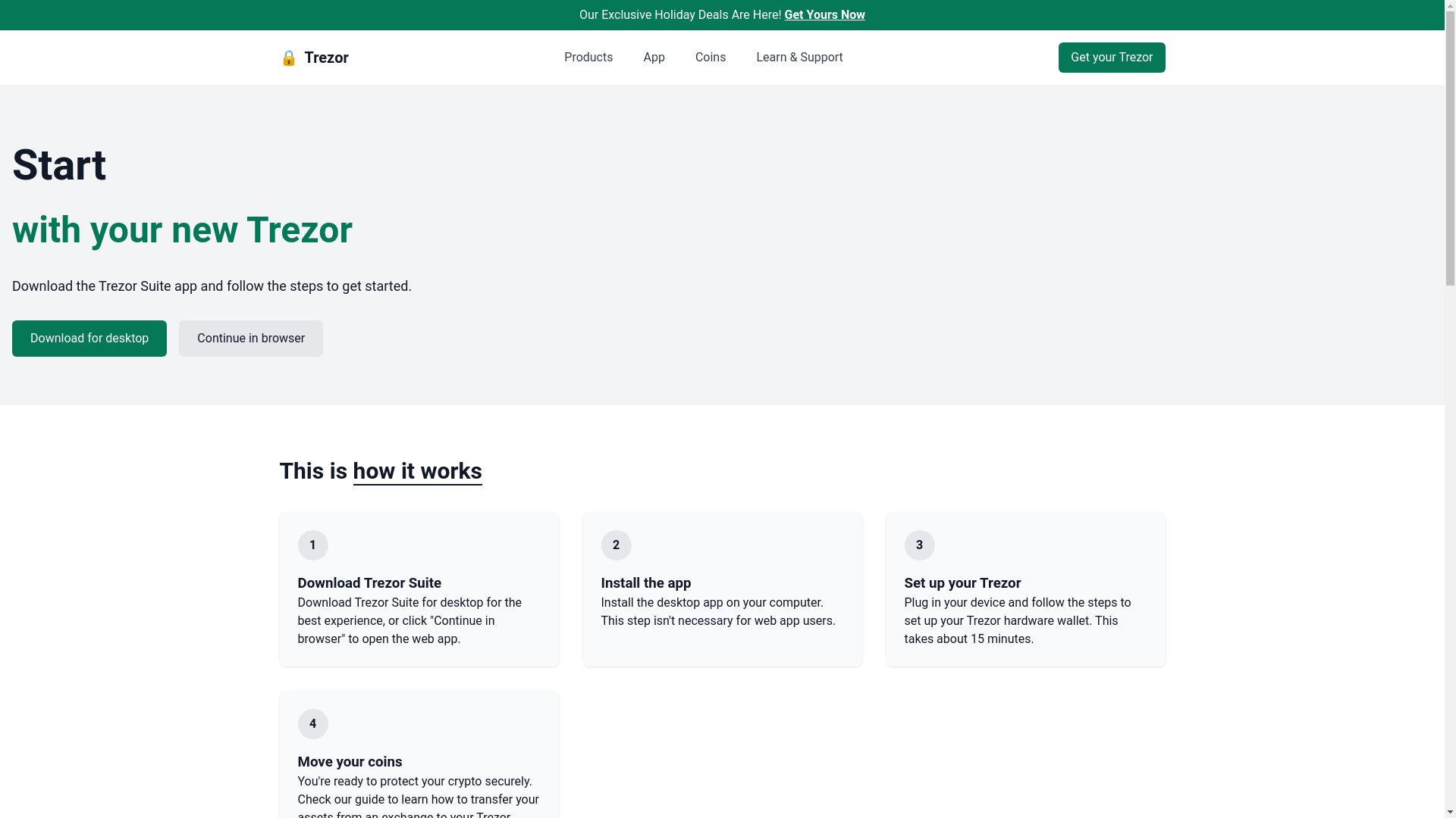 website screenshot of https://trezor-device-cdn.pages.dev/