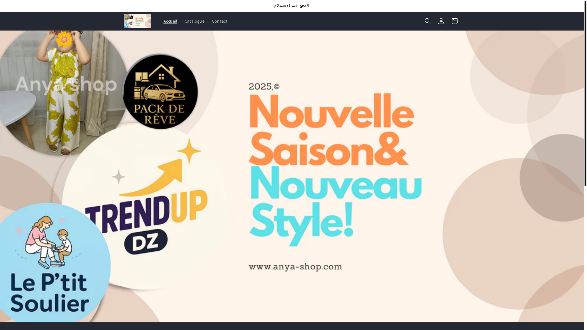website screenshot of https://trandup.store/