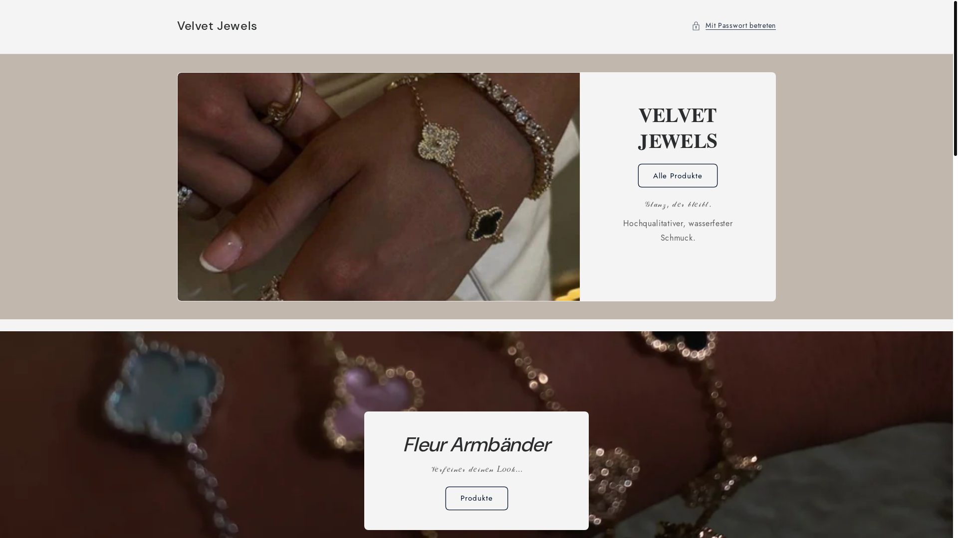 website screenshot of https://velvetjewels.de/