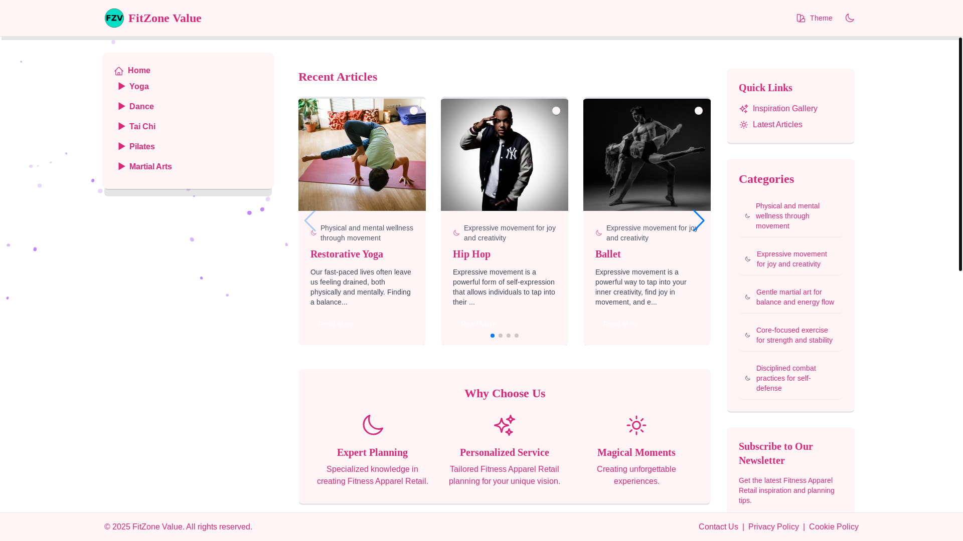 website screenshot of https://fitvaluezone.club/