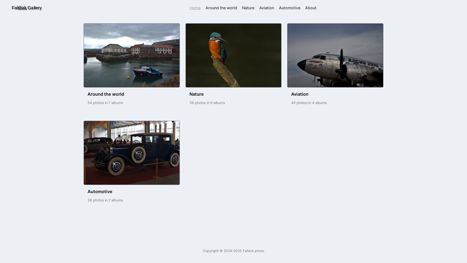 website screenshot of https://fanick-photosite.pages.dev/