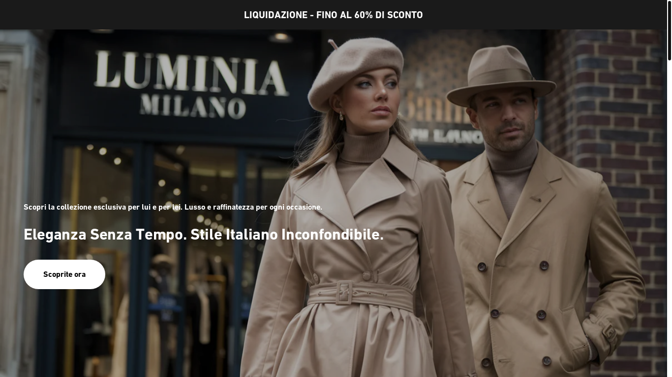 website screenshot of https://luminiamilano.com/