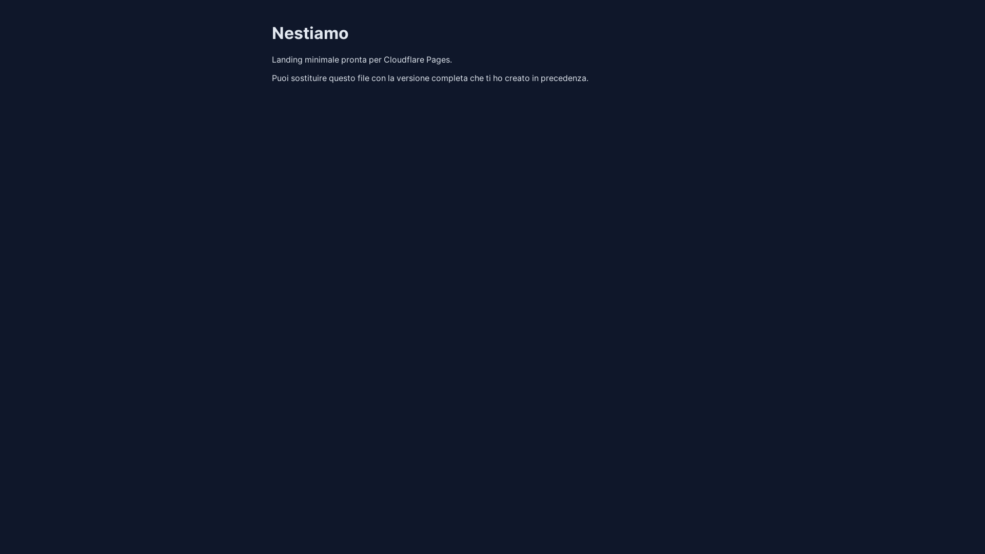 website screenshot of https://nestiamo.pages.dev/