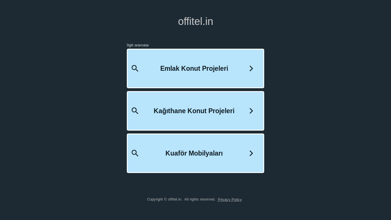 website screenshot of https://offitel.in/