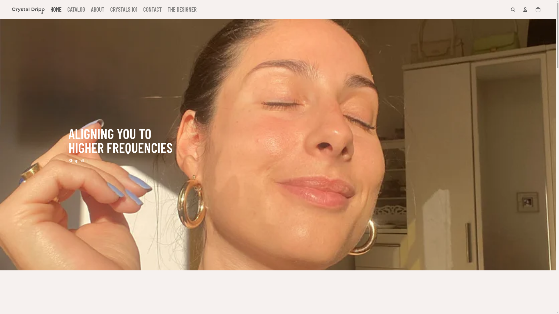 website screenshot of https://crystaldripp.com/