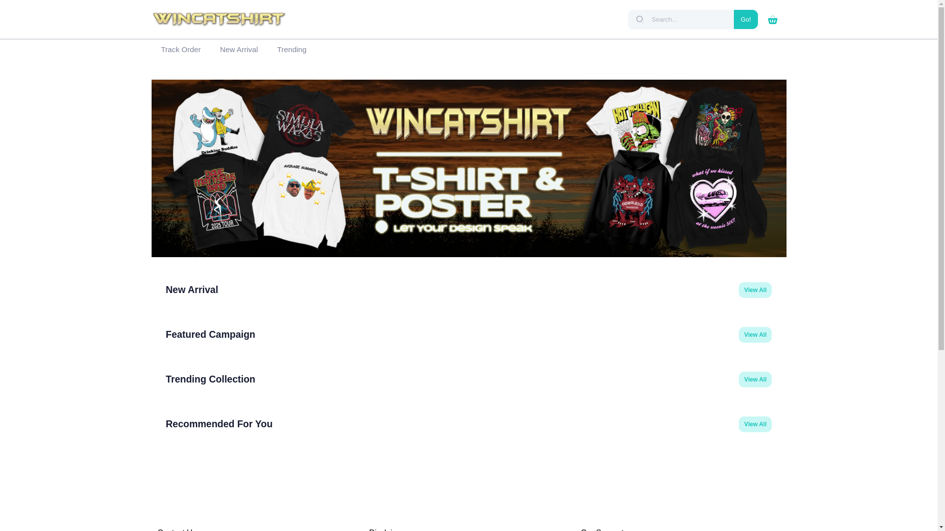website screenshot of https://wincatshirt.com/