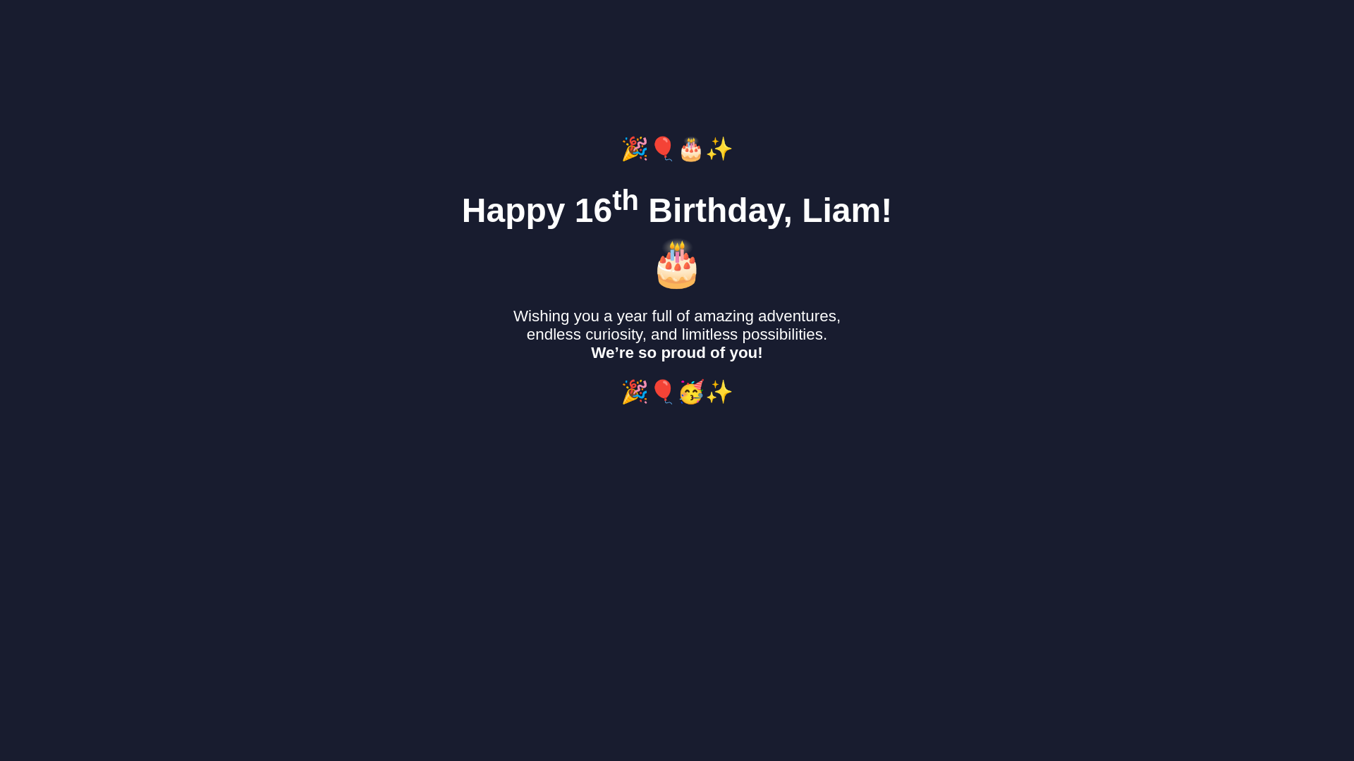 website screenshot of https://liamhussainishan.io/