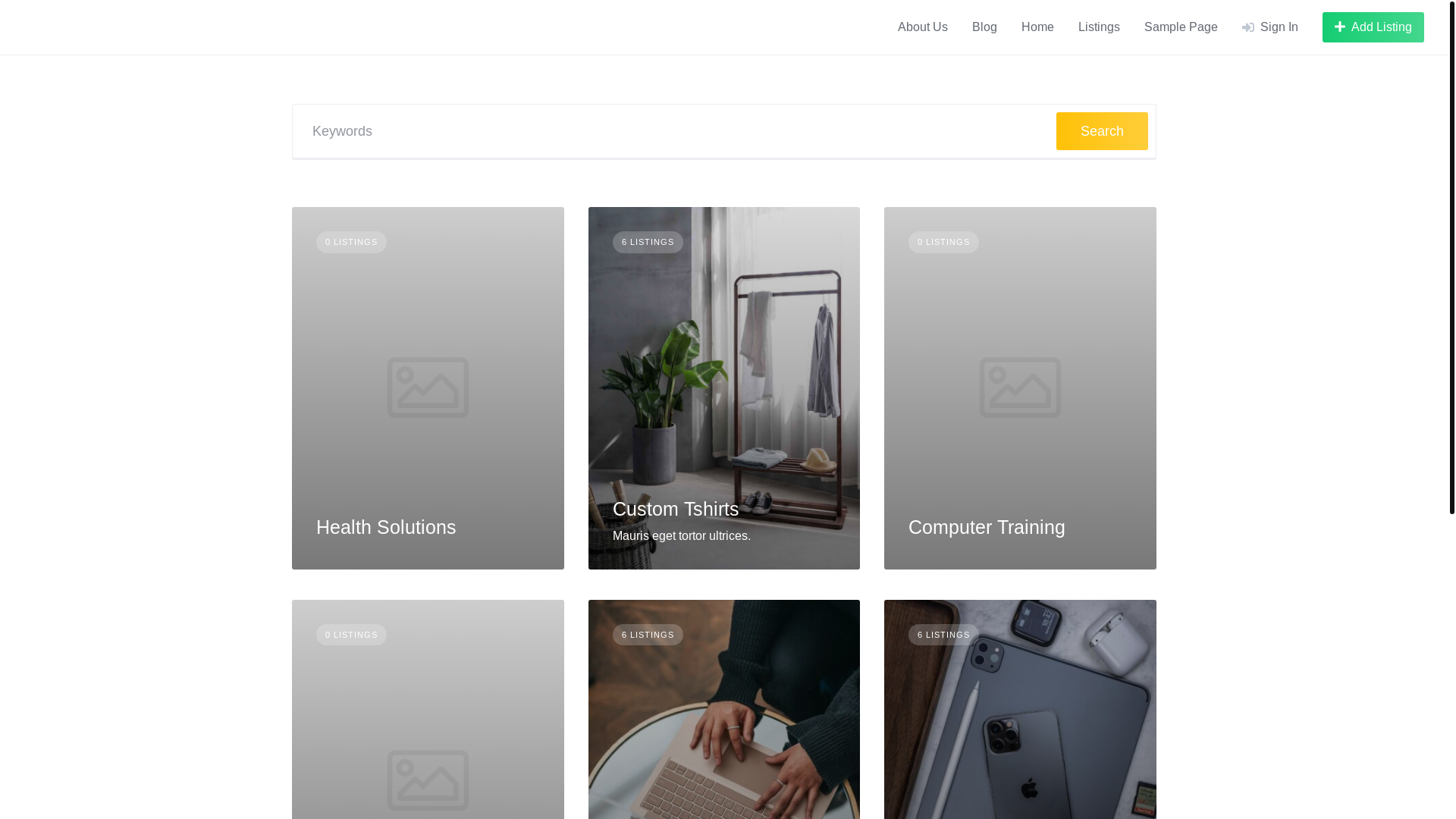 website screenshot of https://setapartbusinessdirectory.com/