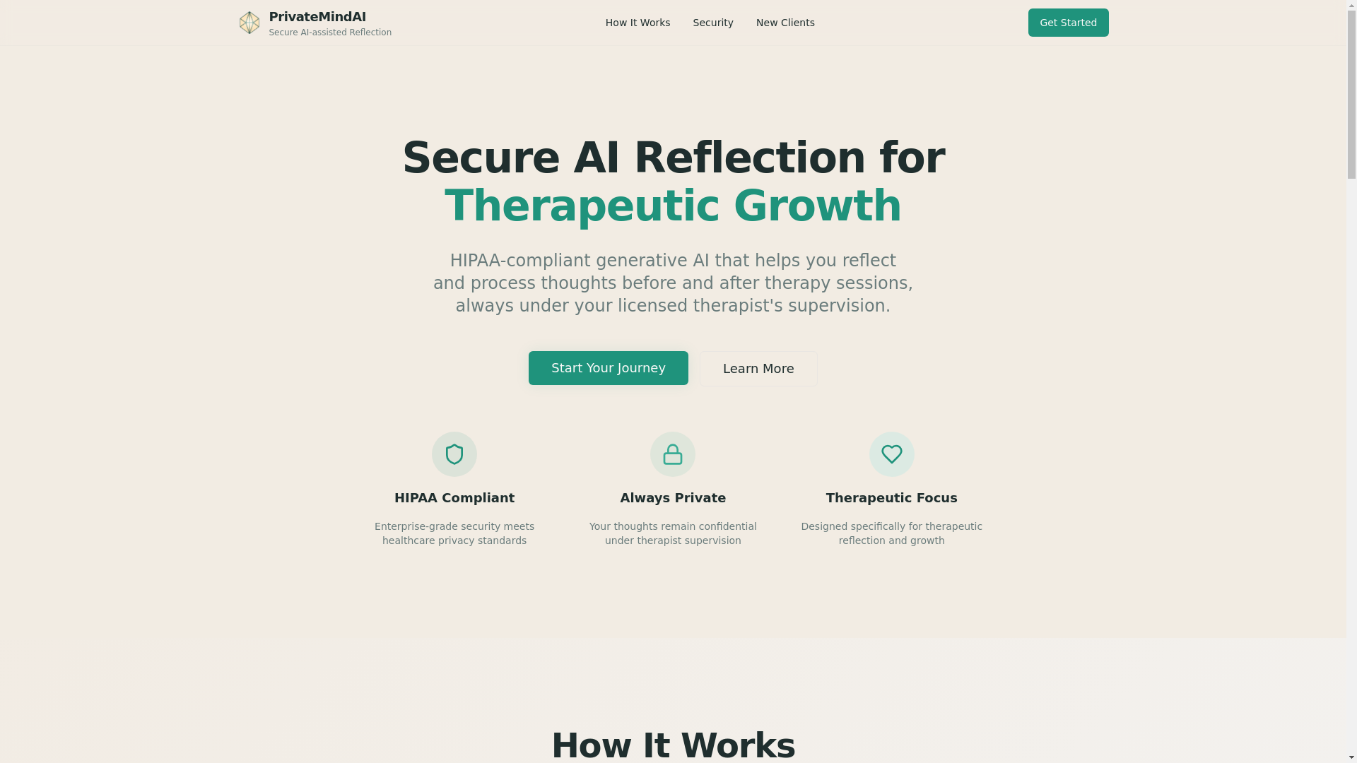 website screenshot of https://privatemindai-com-site.pages.dev/