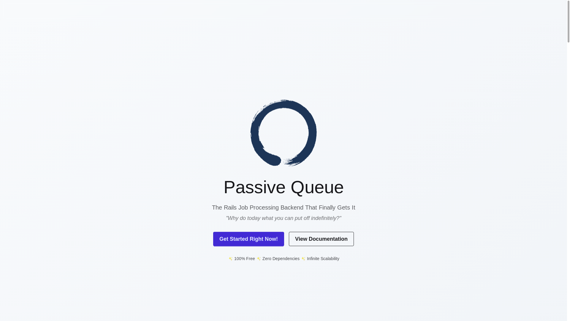 website screenshot of https://passivequeue.pro/