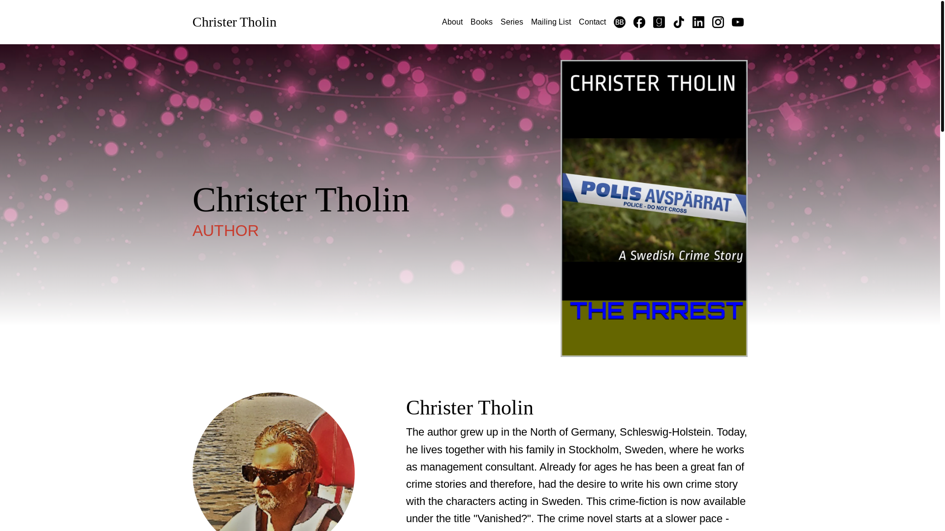 website screenshot of https://christertholin.com/