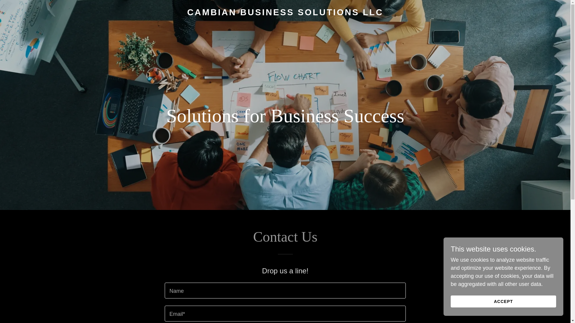 website screenshot of https://cambiansolves.com/