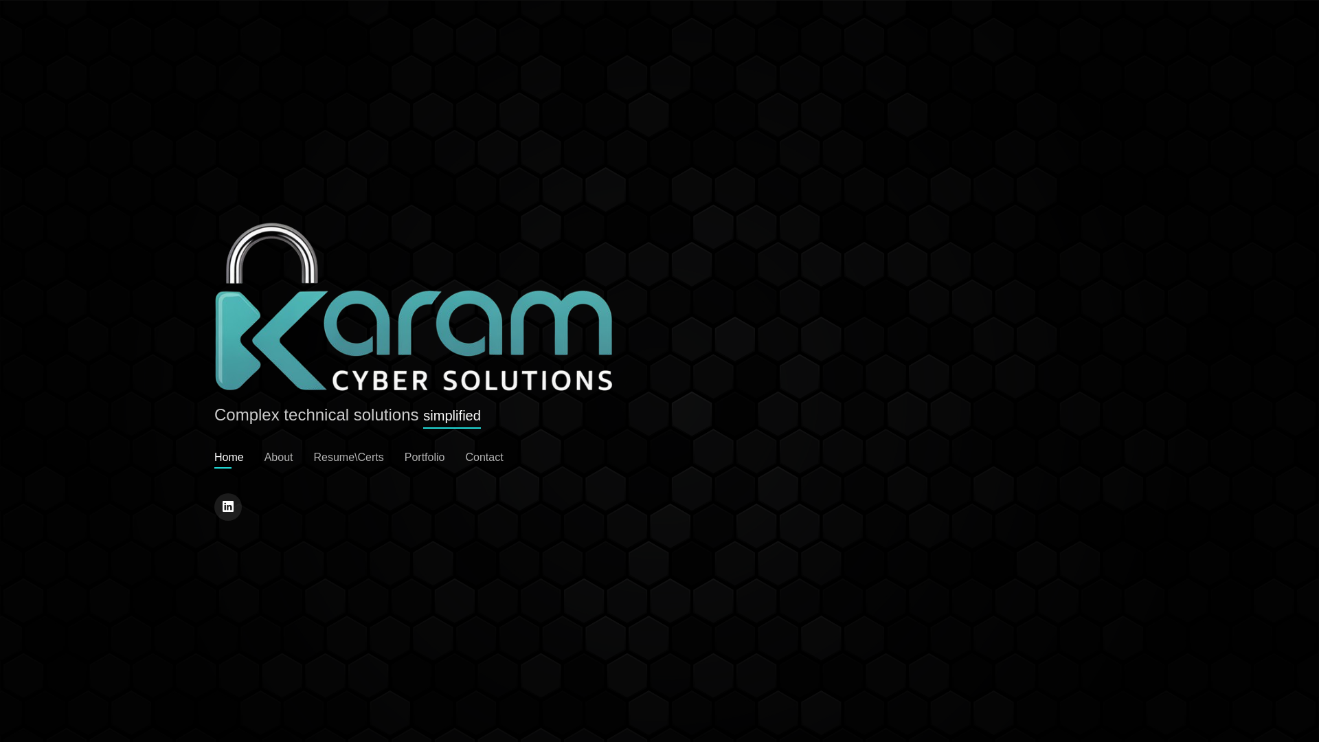 website screenshot of https://karamcyber.pages.dev/