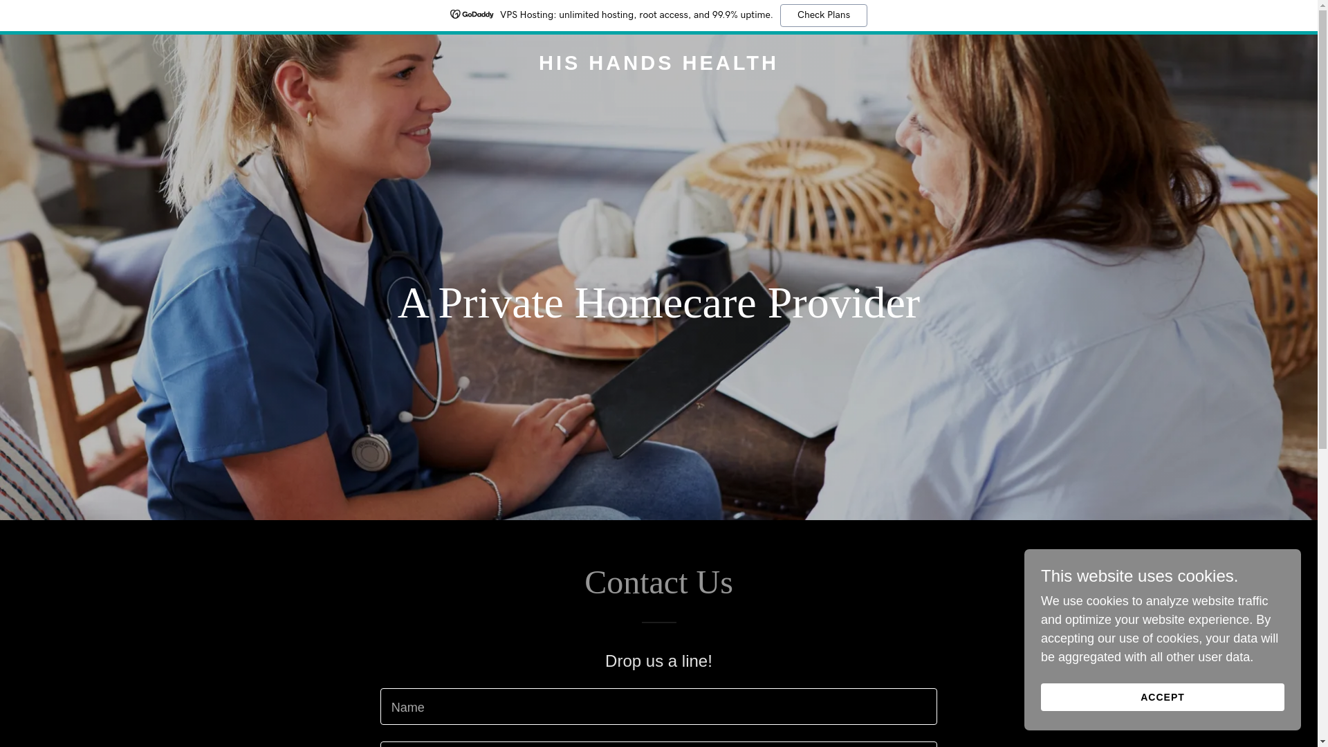 website screenshot of https://hishandshealth.us/