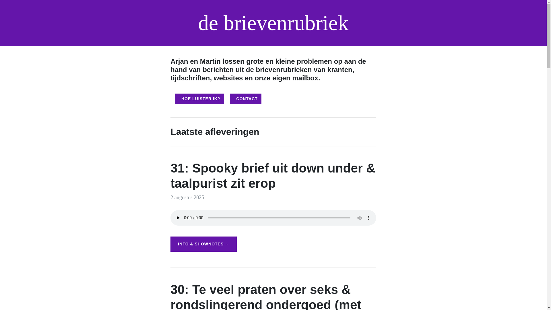 website screenshot of https://brievenrubriek.pages.dev/