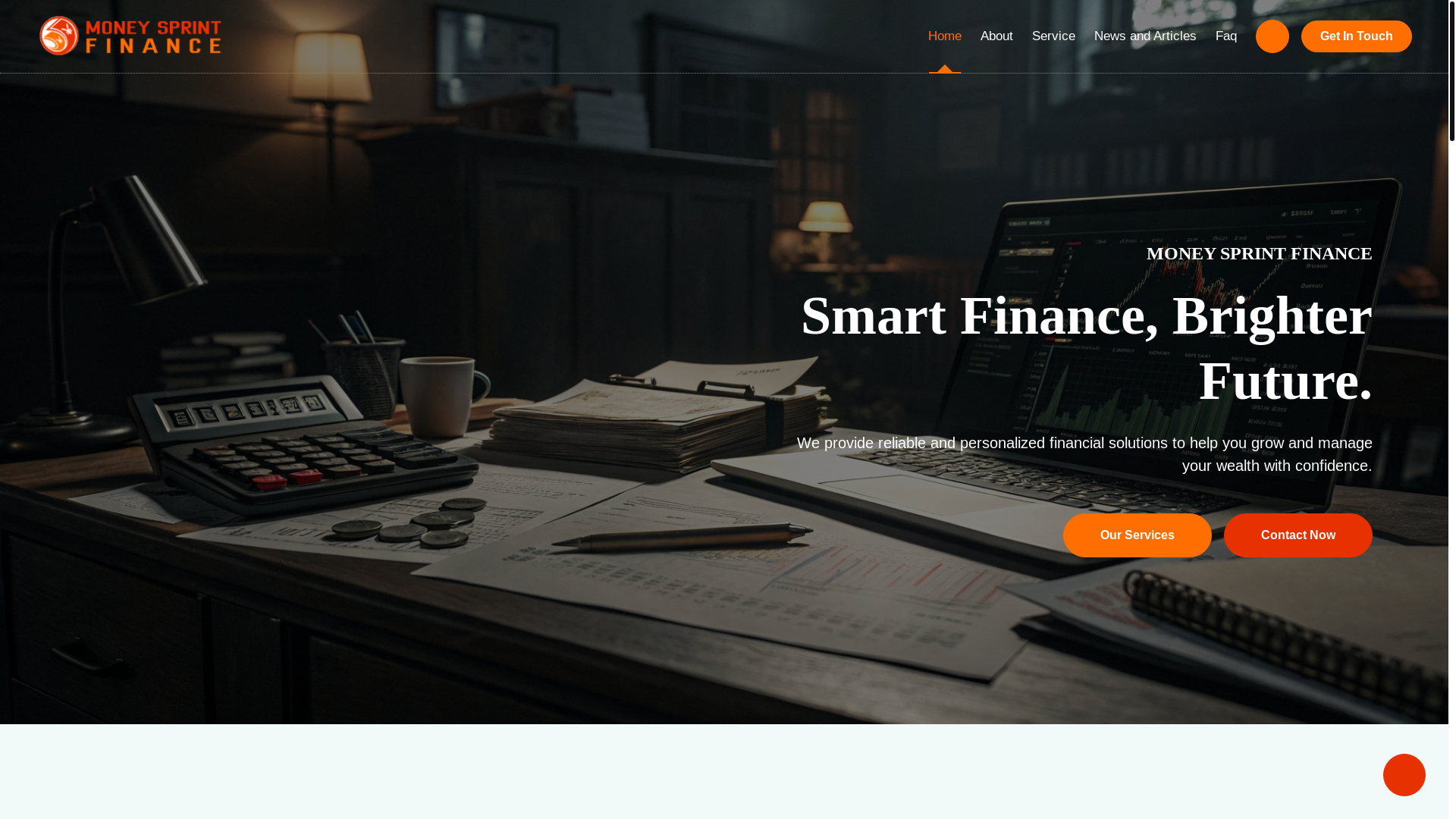 website screenshot of https://moneysprintfinance.com/