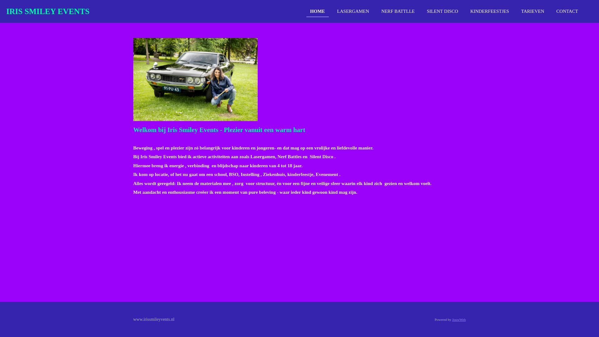 website screenshot of https://iris-smileyevents.nl/