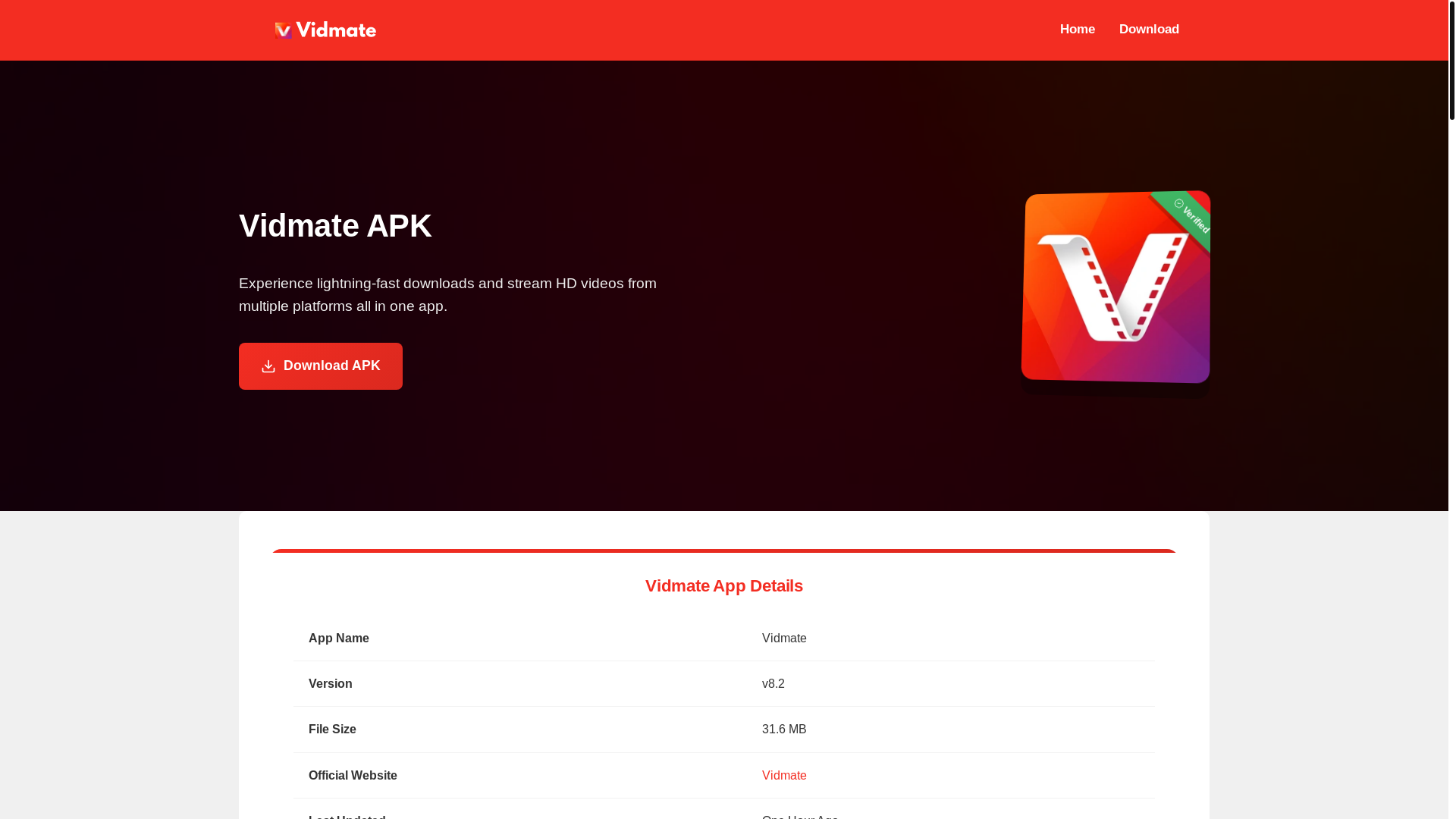 website screenshot of https://vedmateapp.com/