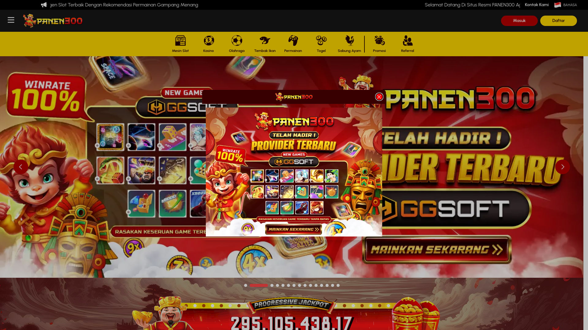 website screenshot of https://panenmax300.com/